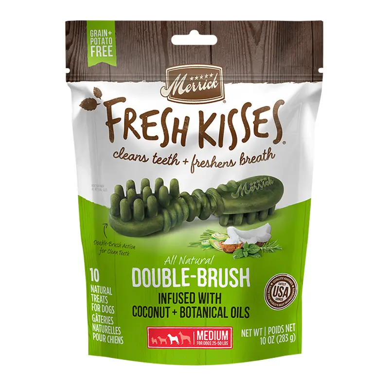 Merrick Fresh Kisses Coconut Dental Treats For Medium Dogs (10oz) (10Ct)