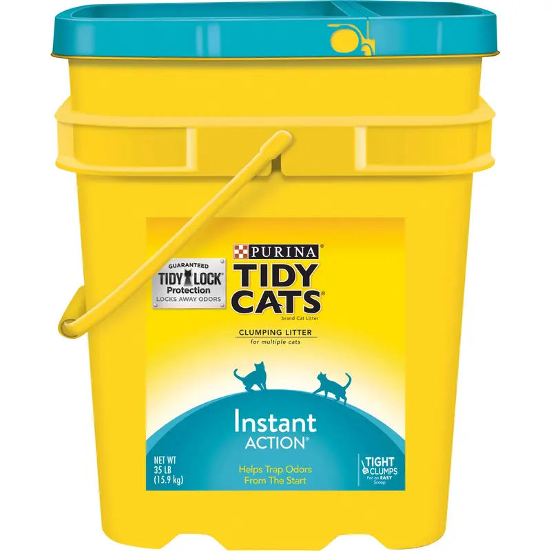 Purina Tidy Cats Clumping Cat Litter  Instant Action Multi Cat Litter  35 lb. Pail