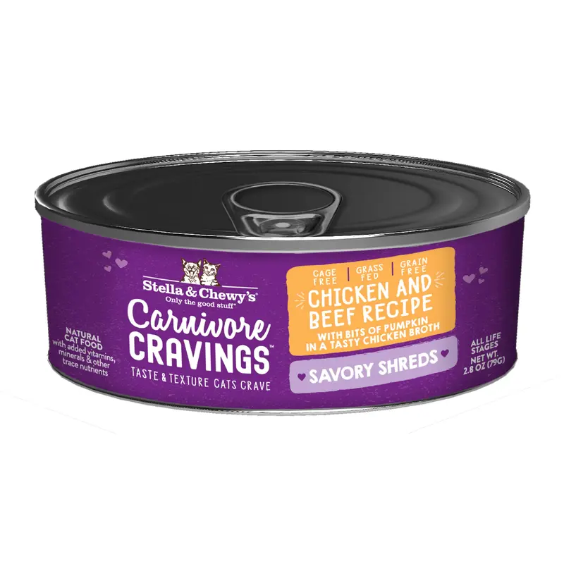 Stella & Chewy's Cat Carnivore Cravings Savory Shreds Chicken & Beef