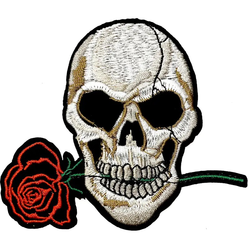 Skull with Rose - Patch