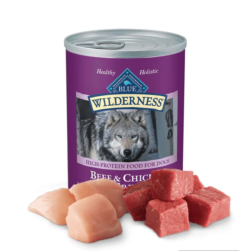 Blue Buffalo Wilderness Adult Grain-Free Beef & Chicken Grill Wet Dog Can (12.5oz)