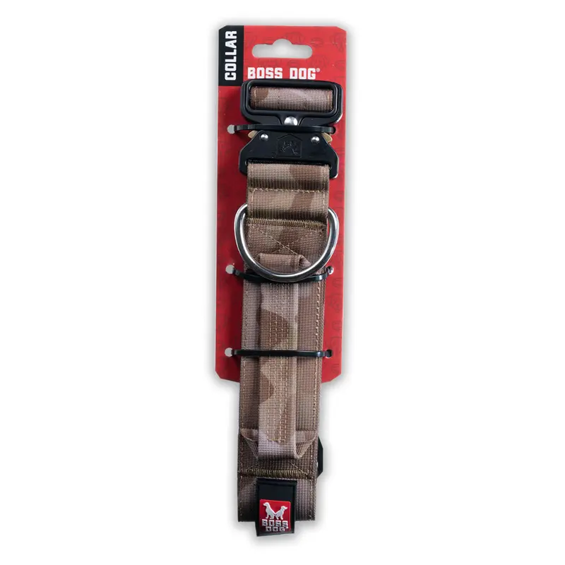 Boss Dog Collar Camo Tan 2" XLarge