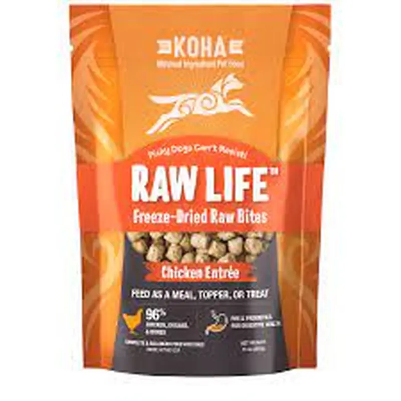 KOHA Freeze-Dried Raw Bites Chicken Entre for Dogs 14oz Bag