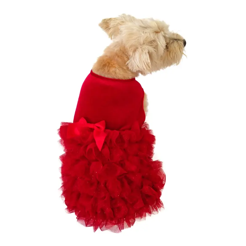 Red Carpet Ruffle Dress, Red