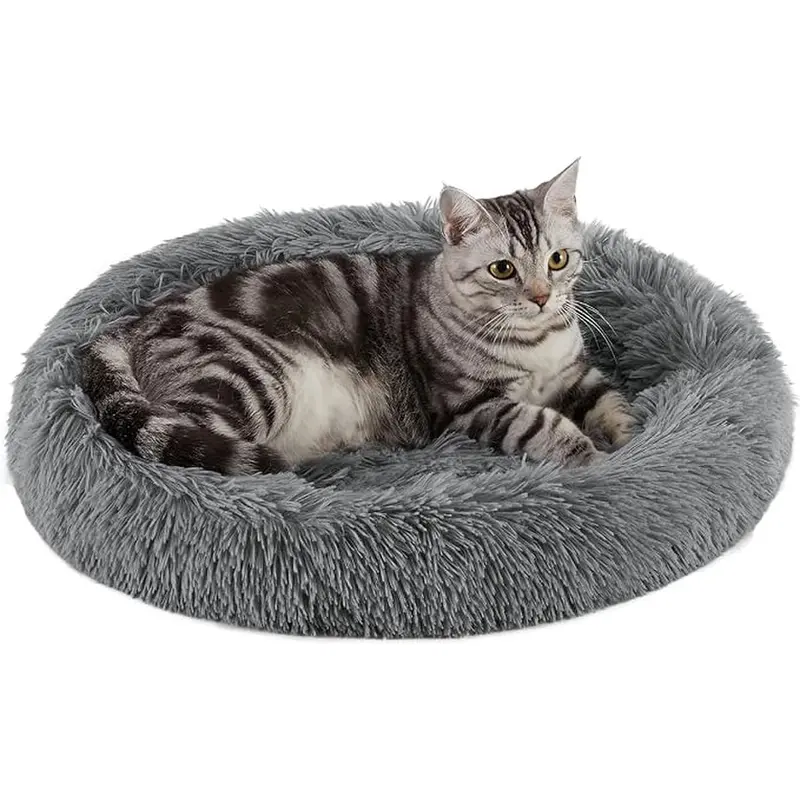 Best Friends by Sheri Cat Donut Bed - Grey