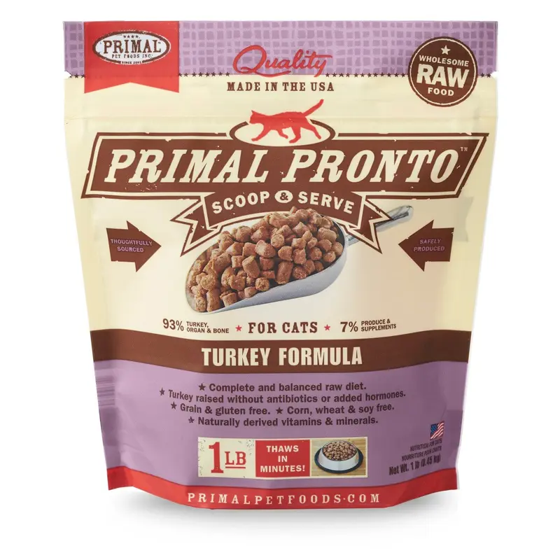 Primal Pronto Cat Raw Turkey 1lb.