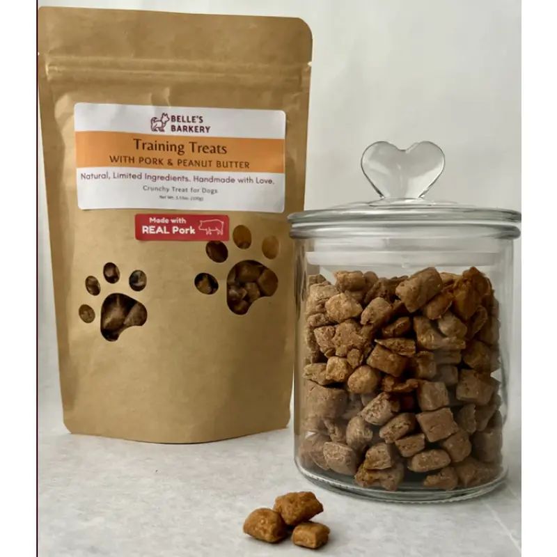 Belle's Barkery Training Treats with Pork & Peanut Butter 3.53oz