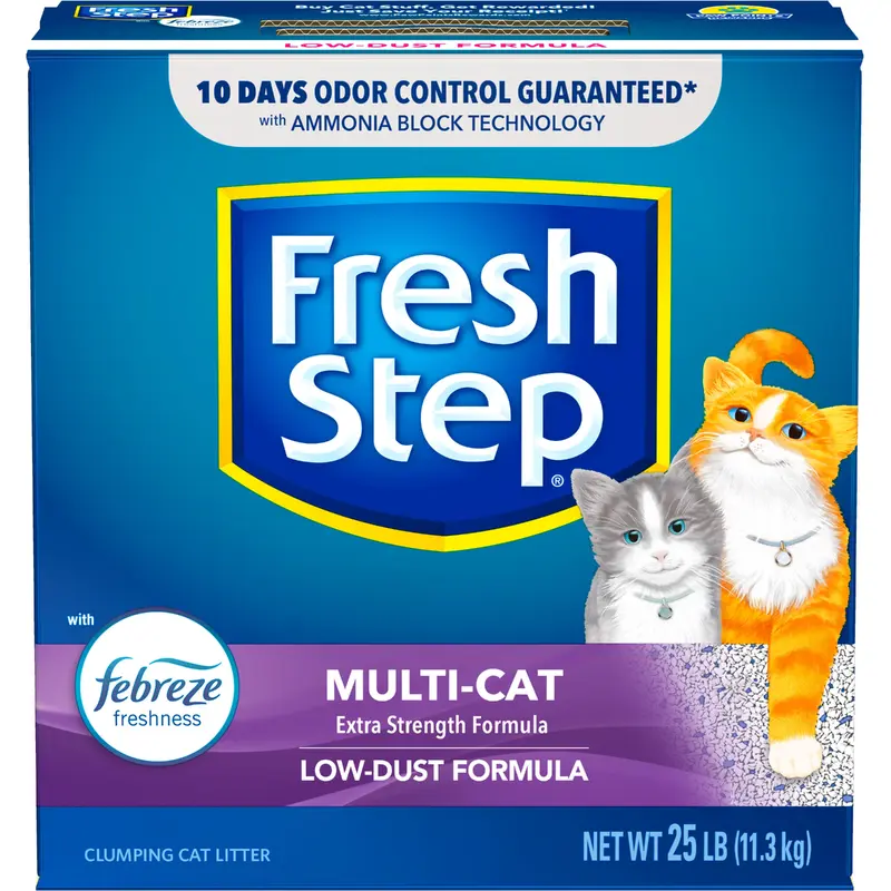 Fresh Step Multi-Cat Extra Strength Clumping Cat Litter 25lb