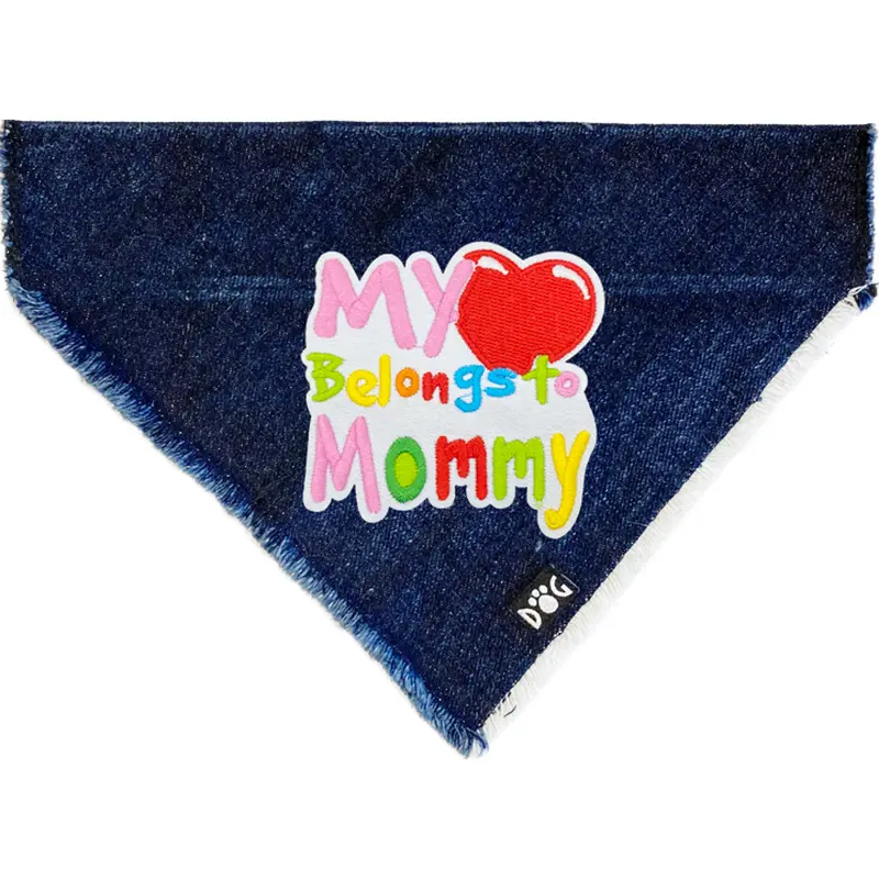 My Heart Belongs to Mommy Denim Bandana