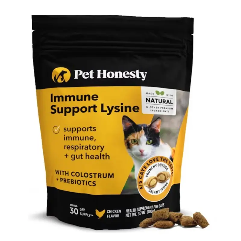 Pet Honesty Cat Immune Support Lysine Dual Texture Chew 3.7 oz
