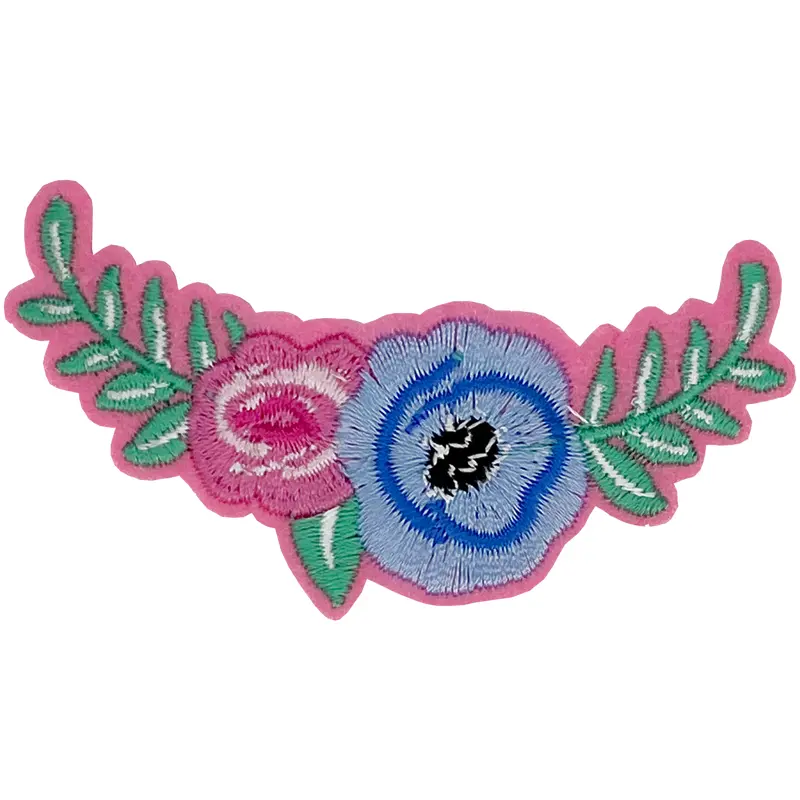 Pink & Blue Flowers - Patch