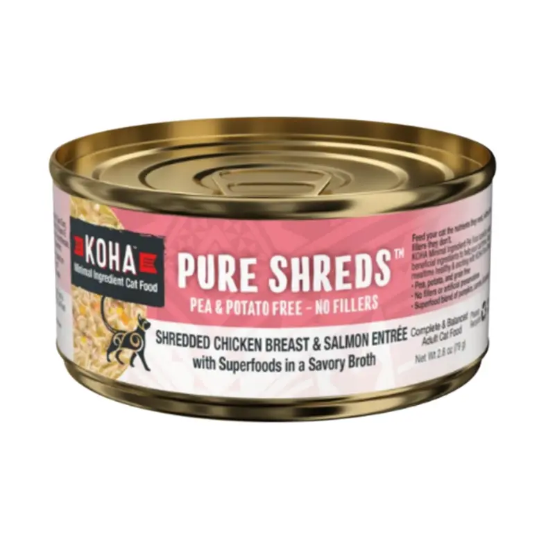 Koha Chicken & Salmon Shreds Cat