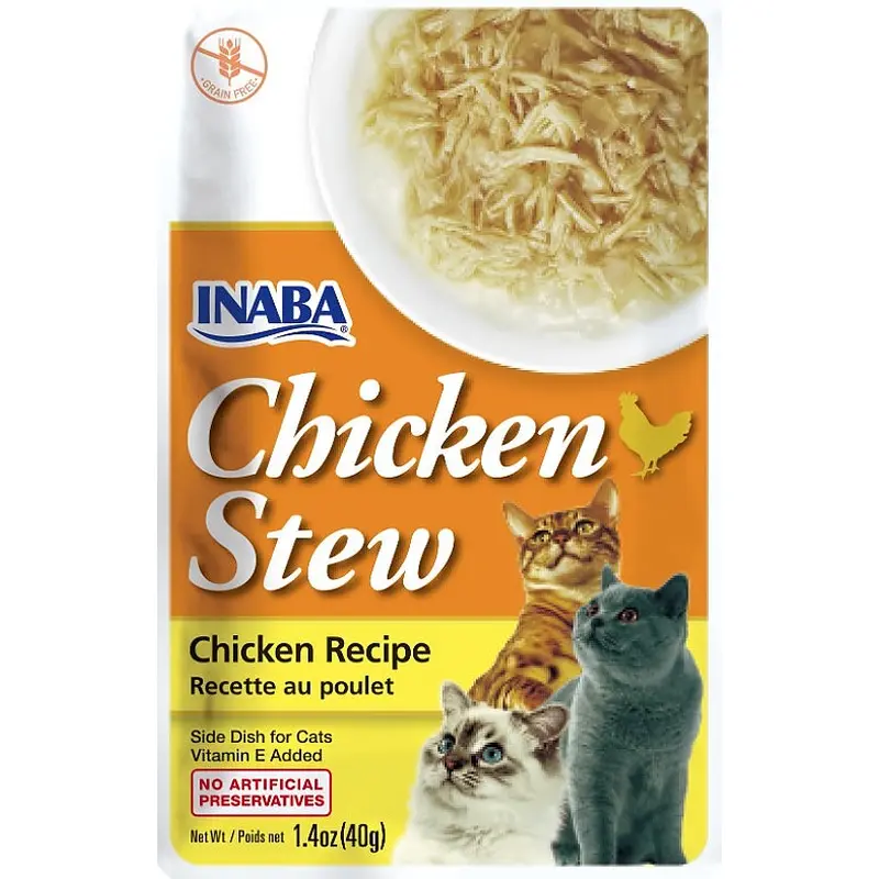 Inaba Chicken Stew Chicken Recipe Side Dish for Cats 1.4oz Pouch