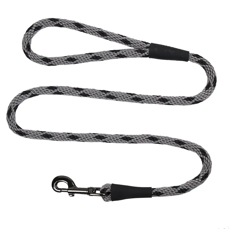 Mendota Snap Leash Large 1/2 in Lead 6 ft Silver Diamond