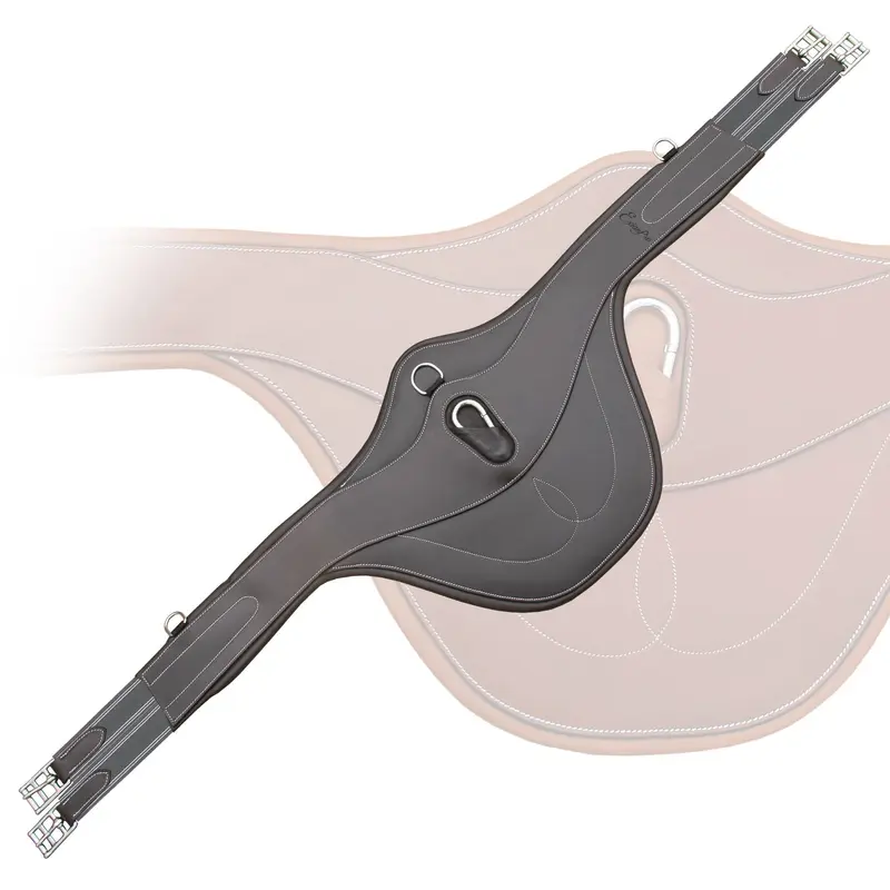 ExionPro AdaptLine Belly Guard Girth - Grey Elastic With White Lines