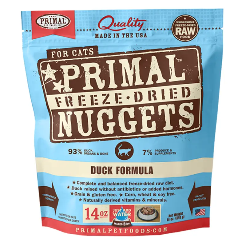 Primal Freeze Dried Nuggets Grain Free Duck Formula Cat Food