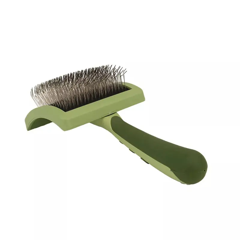 Safari Curved Firm Slicker Brush with Coated Tips for Long Hair
