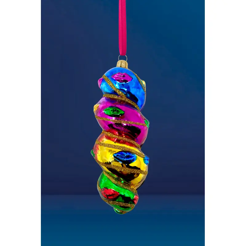 Whirls of Kisses Polish Glass Ornament