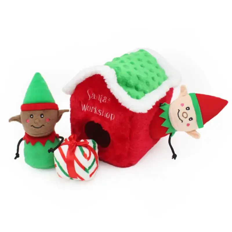 ZippyPaws Holiday Burrow Santa's Workshop
