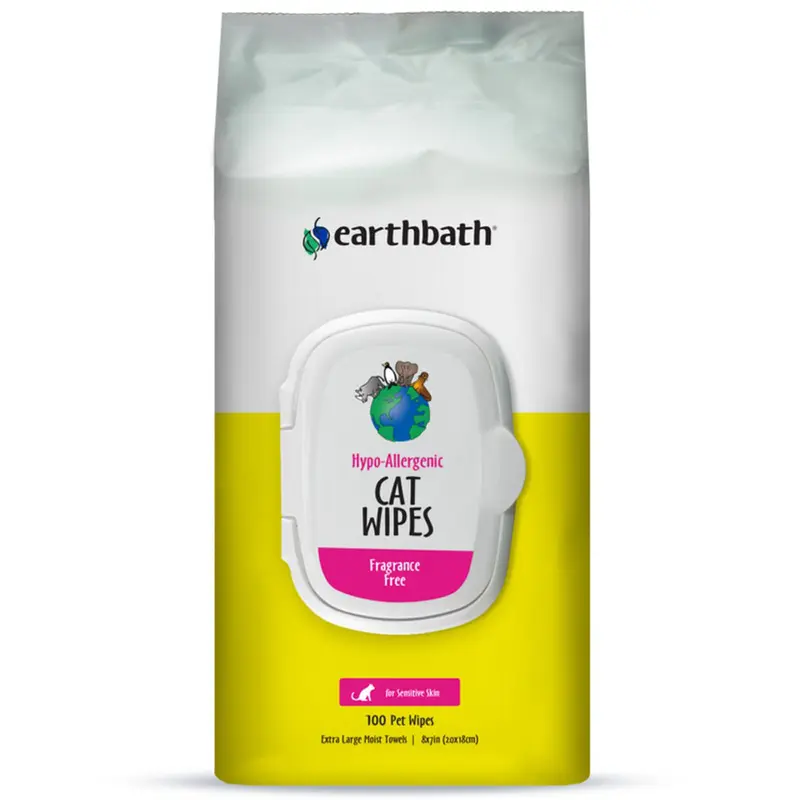 Earthbath Hypo-Allergenic Cat Wipes 100Ct