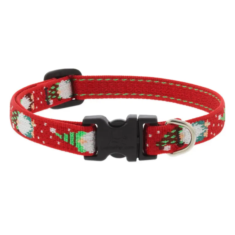 Lupine Adjustable Dog Collar 1/2" Wide 6"-9" Neck Size Gnomes