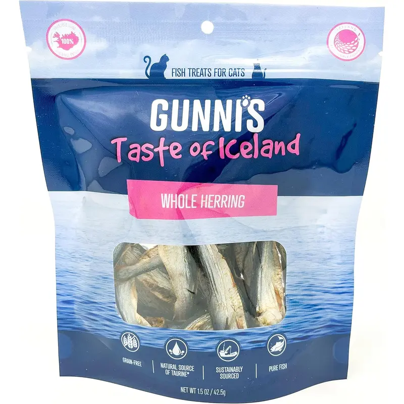 Gunni's Whole Herring Cat Treats 1.5 oz