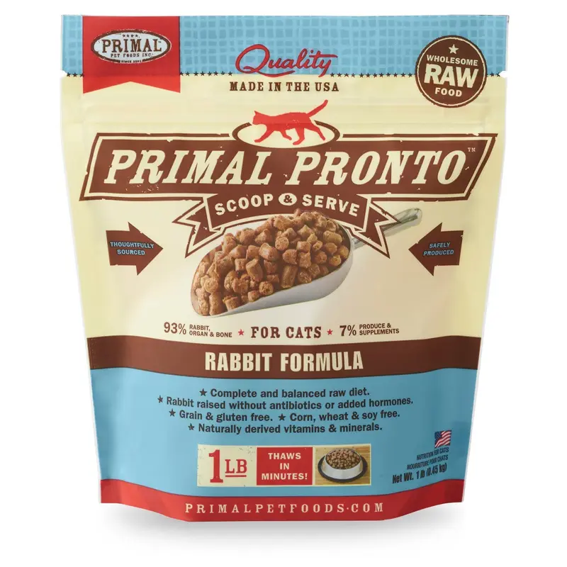Primal Pronto Cat Raw Rabbit 1lb.
