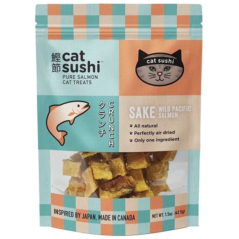 Cat Sushi Sake Wild Salmon Crunchy Cat Treats 1.5oz