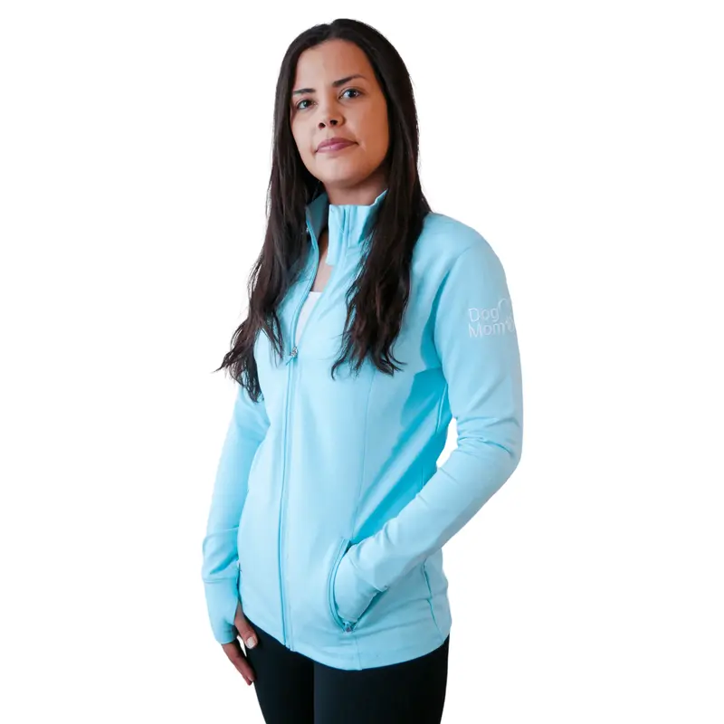 Dog Mom Essentials Full Zip Jacket - Blue