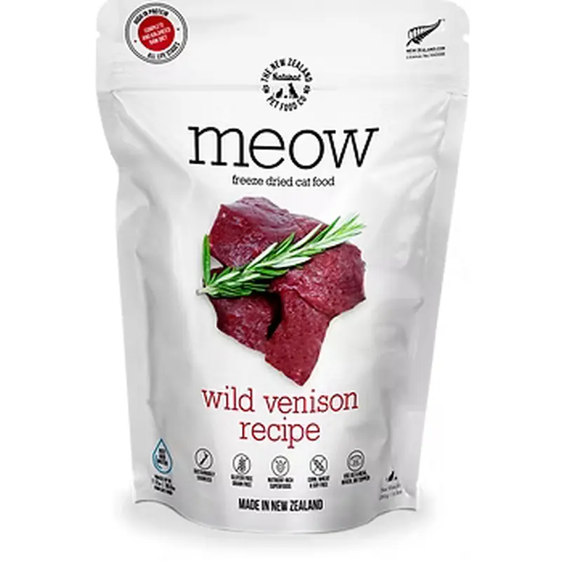 New Zealand Natural Pet Food Co Meow Freeze Dried Cat Food - Venison - 9.9oz Bag
