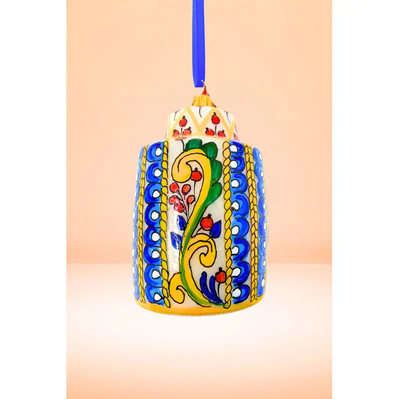 Romano Cookie Jar Polish Glass Ornament