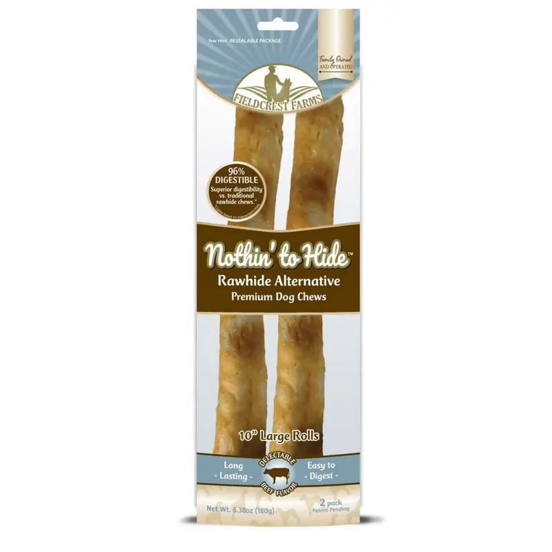 Fieldcrest Farms Nothin' To Hide Roll Dog Treat Beef Large 2 Pk