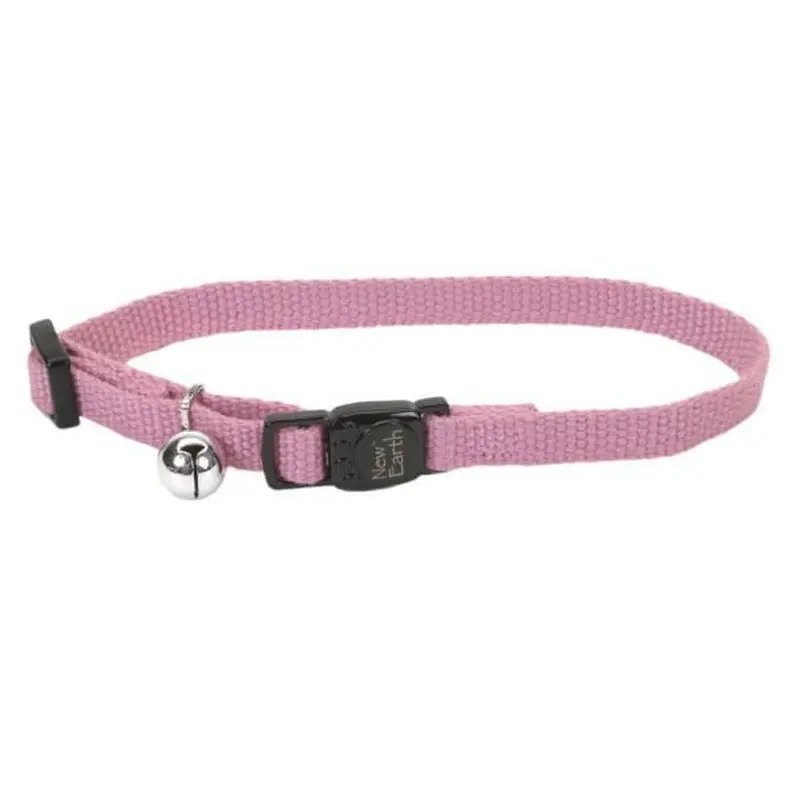 New Earth Soy Adjustable Breakaway Cat Collar Rose 3/8 In X 8-12 in