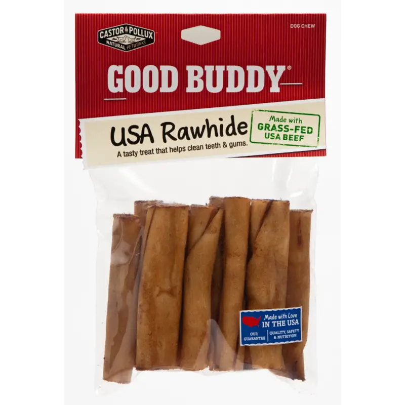 Castor and Pollux Good Buddy USA Rawhide Mini Rolls Dog Chews
