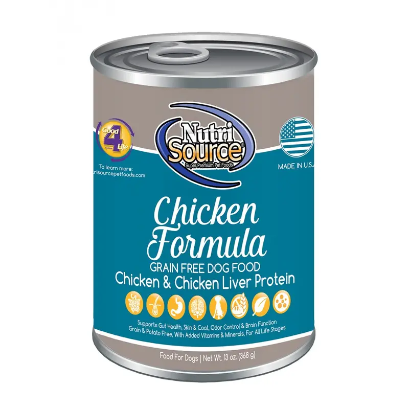 NutriSource Grain Free Chicken Formula Canned Dog Food