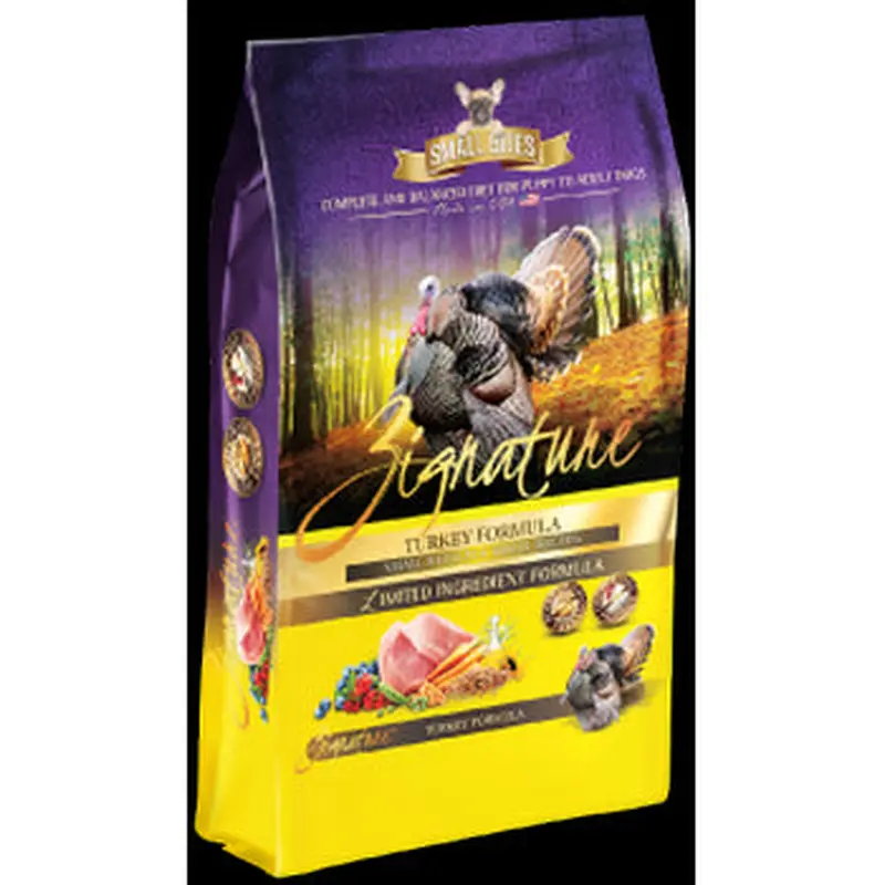 Zignature Turkey Formula Grain-Free Small Bites Dry Dog Food 12.5lb