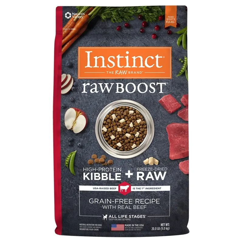 Instinct Raw Boost Grain Free Recipe with Real Beef Natural Dry Dog Food