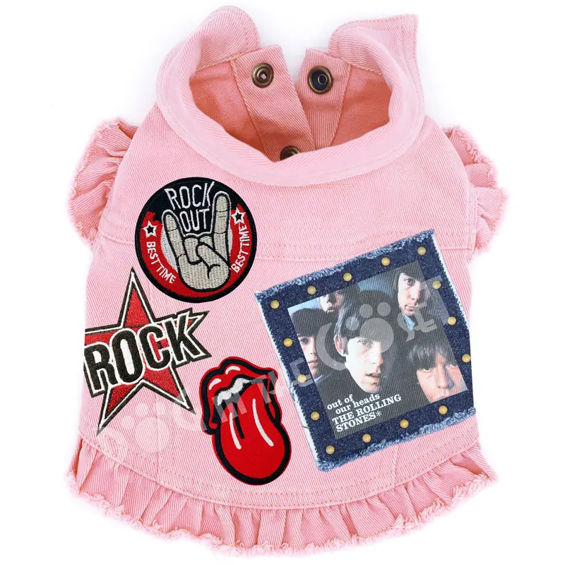 Rock Star  - Rolling Stones - Out of our Heads Denim Dog Jacket