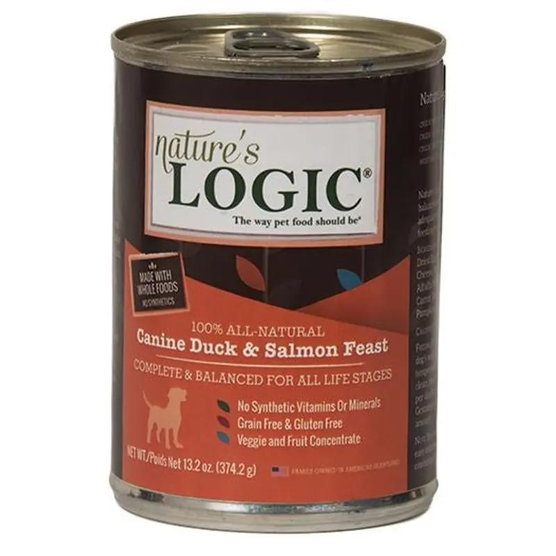 Nature's Logic Canine Grain Free Duck and Salmon Feast Canned Dog Food