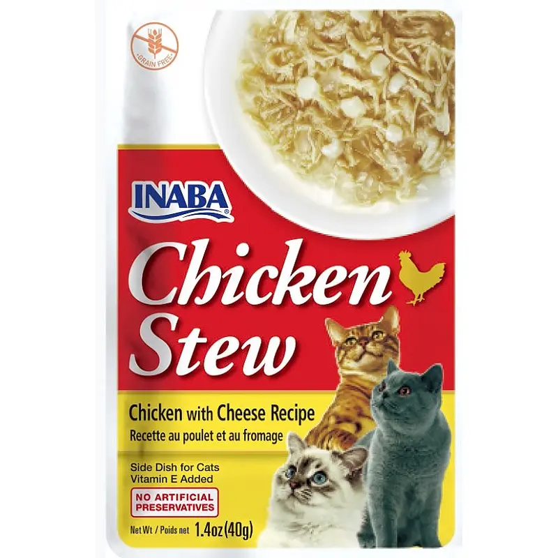 Inaba Chicken Stew Chicken with Cheese Recipe Side Dish for Cats 1.4oz