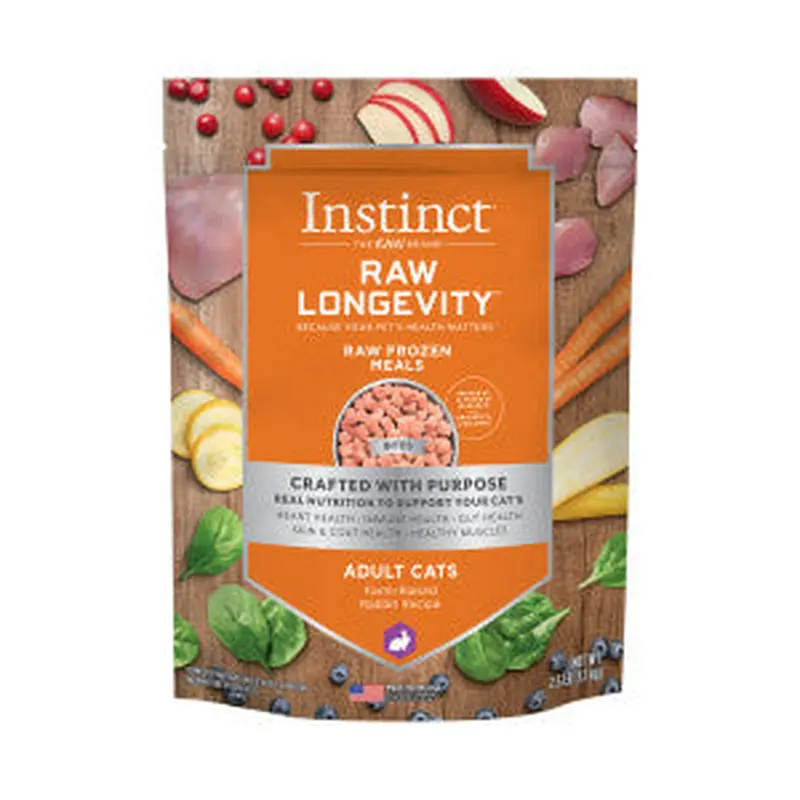 Nature's Variety Instincy Longevity Frozen Cat Food Bites 2.5lb Rabbit