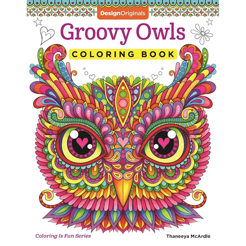 Groovy Owls Coloring Book