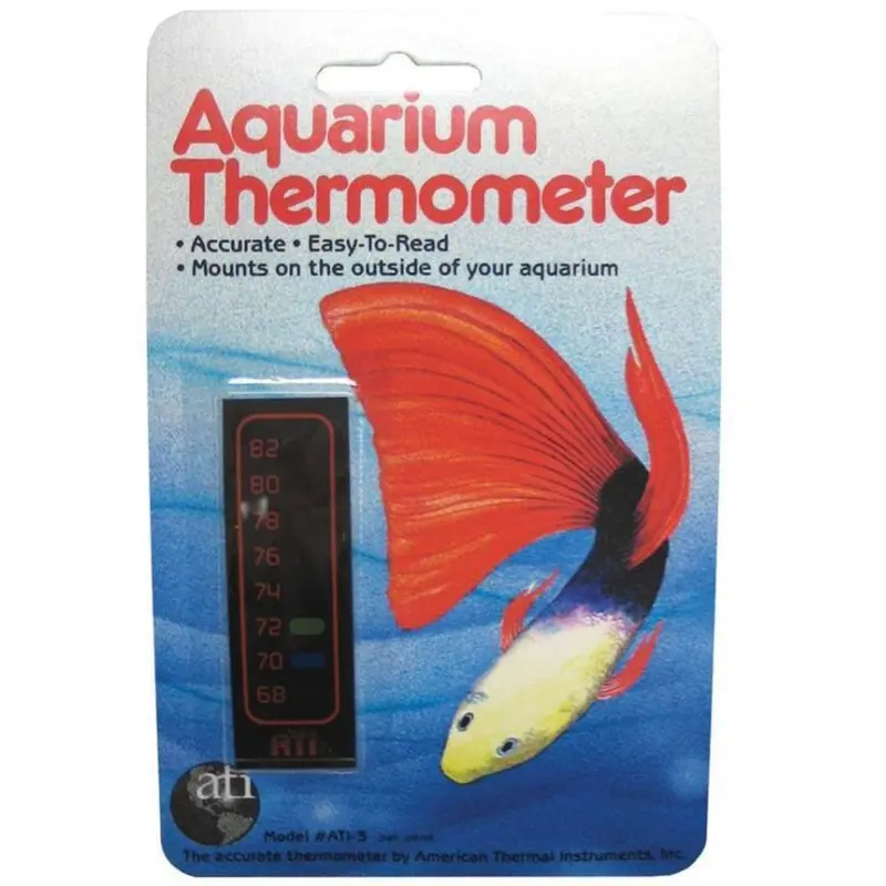 HallCrest Liquid Crystal Vertical Aquarium Thermometer 5in