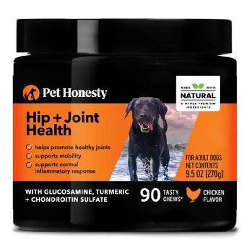 Pet Honesty Hip + Joint Health Chicken Flavored Soft Chews for Dogs 9.5oz