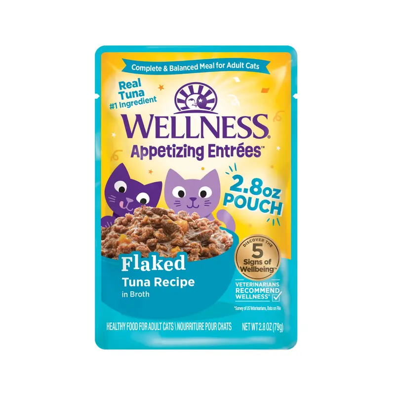 Wellness Appetizing Entres Flaked Tuna Adult Wet Cat Food 2.8oz