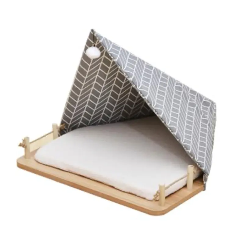 Petpals Camping Ground Cat Bed With Teasing Toys