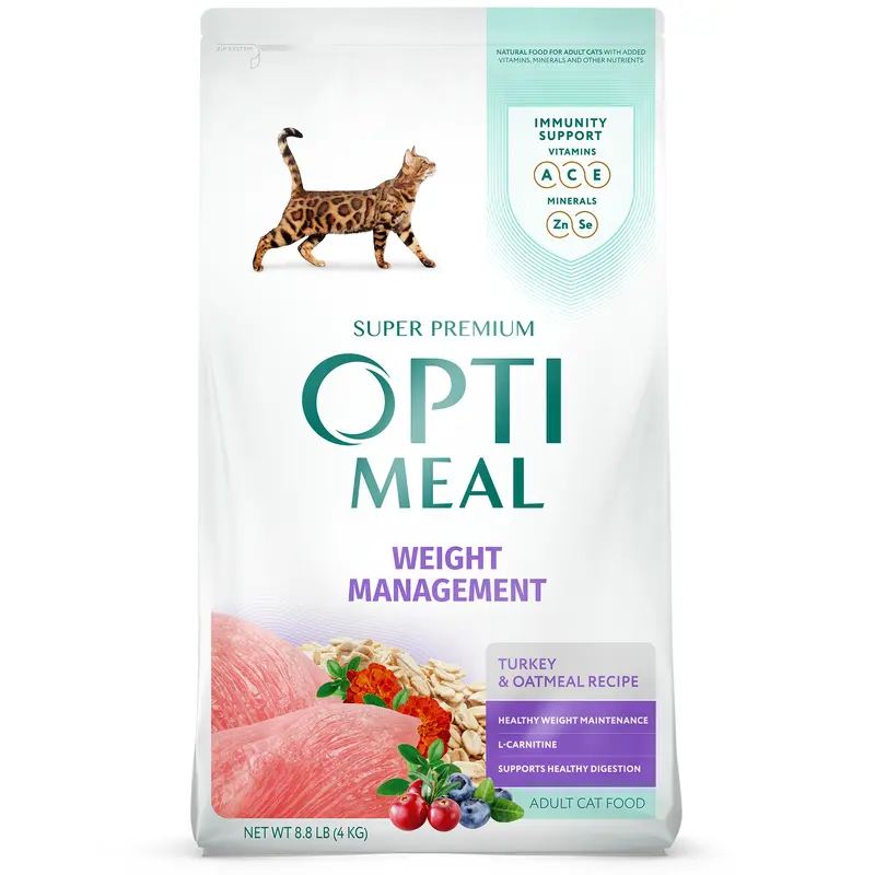Optimeal Dry Cat Food 3.3lb Weight Control Turket Barley
