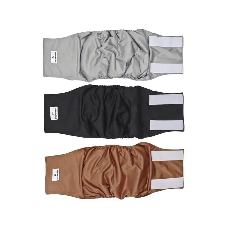 Pet Parents Premium Washable Belly Bands Natural 3Pk Large