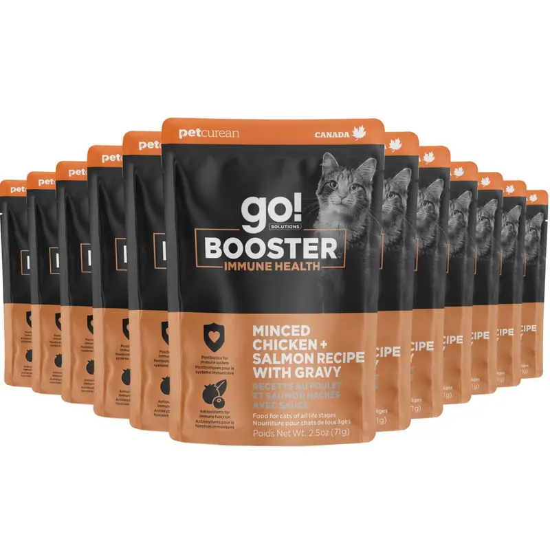 Go! Solutions Cat Booster Immune Health Chicken + Salmon Minced