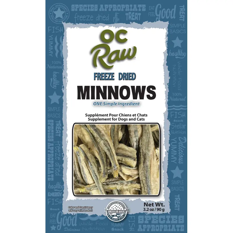 OC Raw Freeze Dried Minnows 3.2 oz.